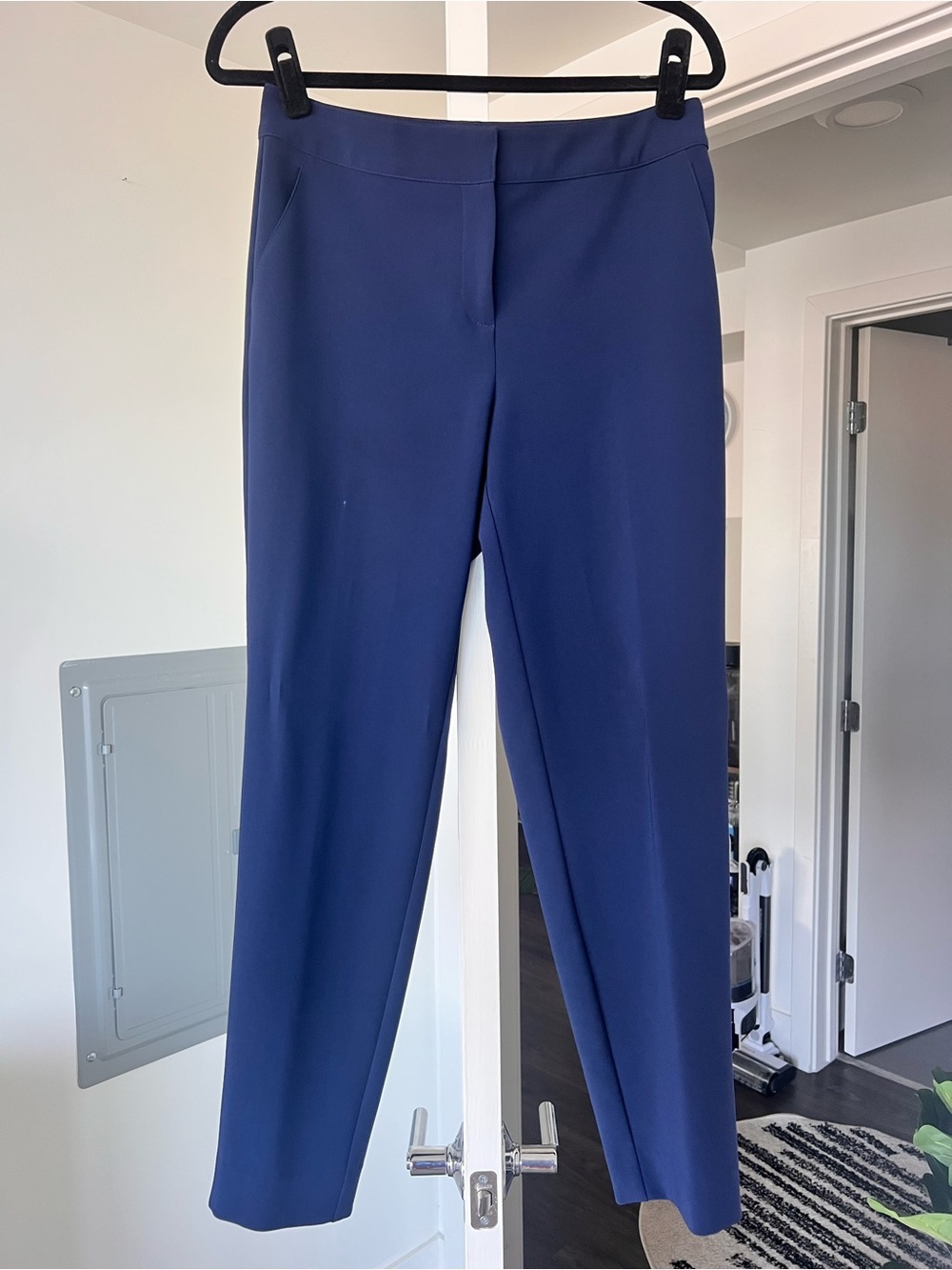 ST. JOHN Women's Straight Leg Trouser Pant Blue/Navy Size 4